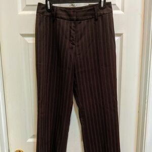 🐢Mossimo Women's Brown Pin-Striped Dress Pants Size 6